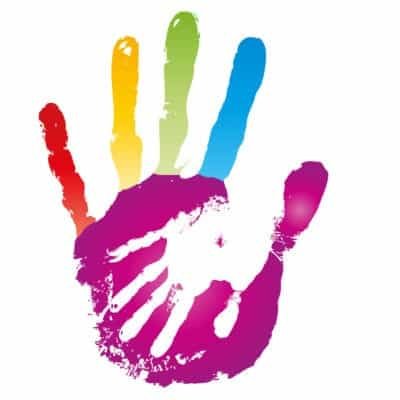Conceptual woman and child hands Conceptual woman and child hands
